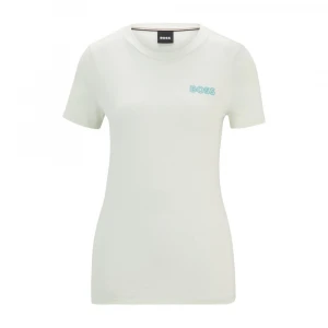 Футболка Boss Slim-Fit T-Shirt In Pure Cotton With Logo Detail 0