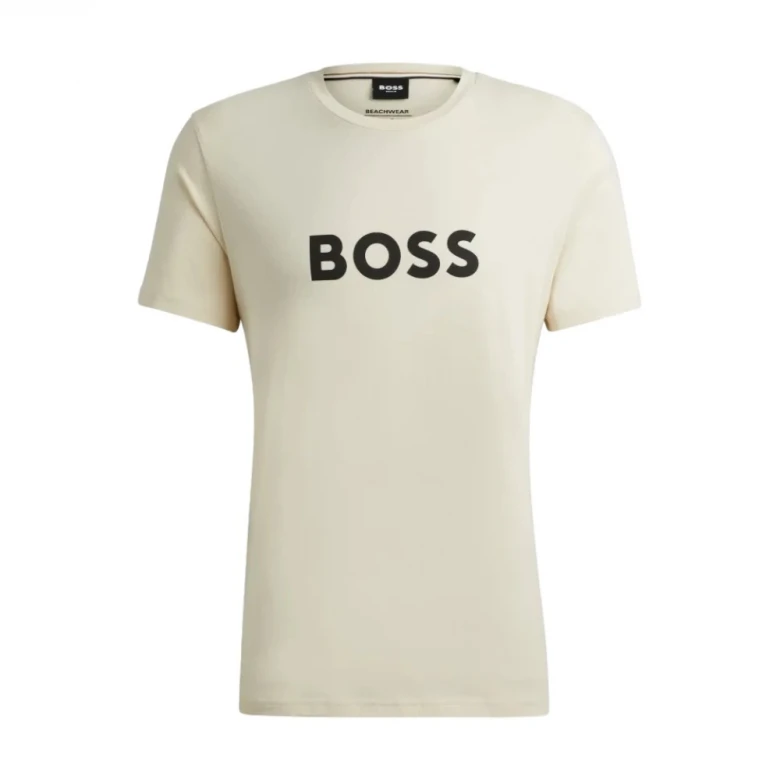 Футболка Boss Camiseta Regular Fit de Punto de Algodón con Logo Estampado 2