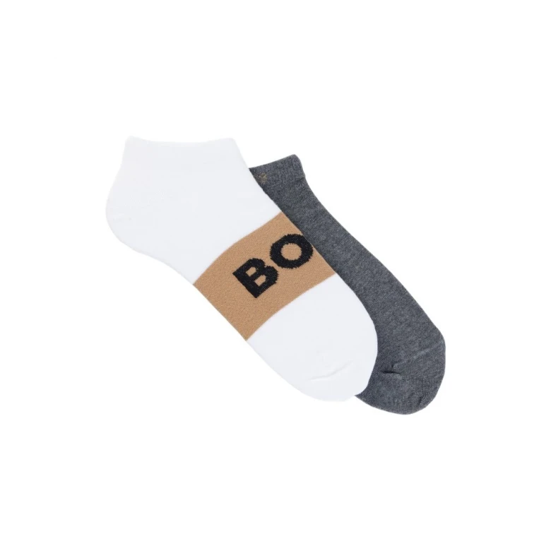 Носки Boss Two-Pack of Ankle-Length Socks with Logo Details