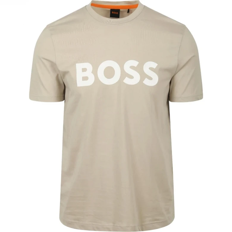 Футболка Boss Cotton-jersey T-shirt with rubber-print logo