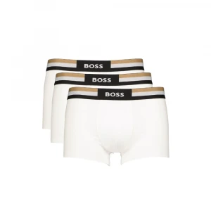 Нижнее Бельё Boss Three-Pack of Cotton-Blend Trunks with Signature Waistbands