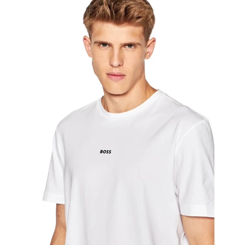 Футболка Boss Relaxed-Fit T-Shirt in Stretch Cotton with Logo Print 2