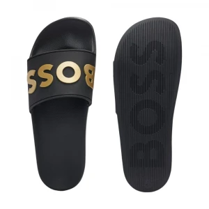 Шлепки Boss Heren Slippers Zwart Kirk Slide 3