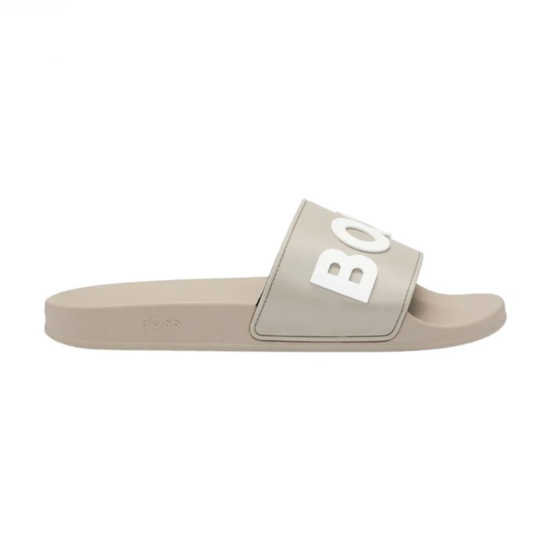 Шлепки Boss Heren Slippers Zwart Kirk Slide