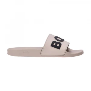 Шлепки Boss Heren Slippers Zwart Kirk Slide