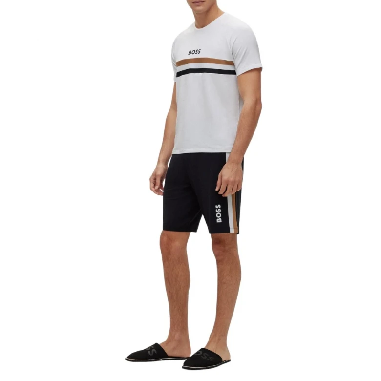 Шорты Boss Drawstring Loungewear Shorts with Signature Stripe and Logo 3