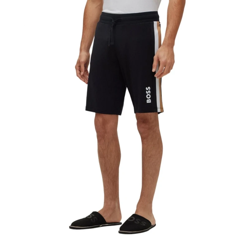 Шорты Boss Drawstring Loungewear Shorts with Signature Stripe and Logo 1