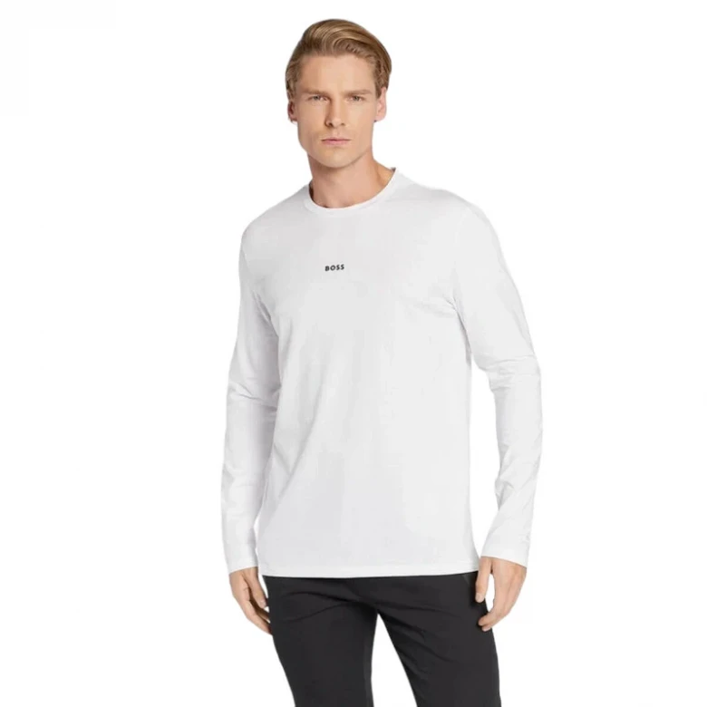 Лонгслив BOSS Stretch Cotton Regular-fit T-shirt With Contrast Logo