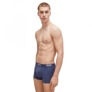 Трусы Boss Three-Pack of Stretch-Cotton Trunks with Logo Waistbands 4