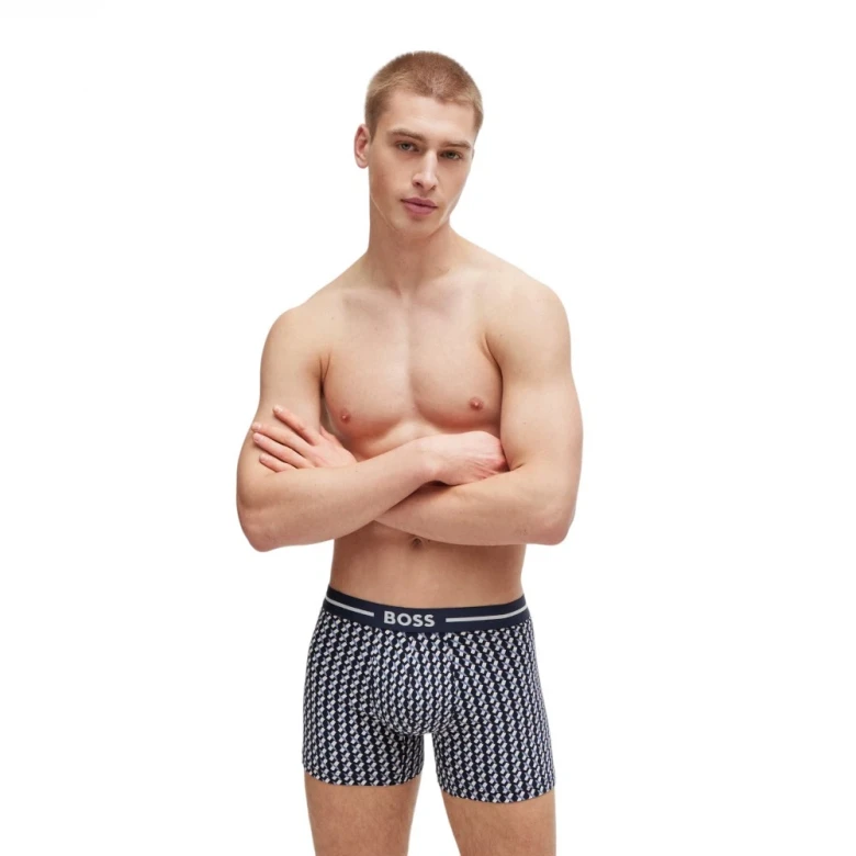 Трусы Boss Three-Pack of Stretch-Cotton Boxer Briefs 1