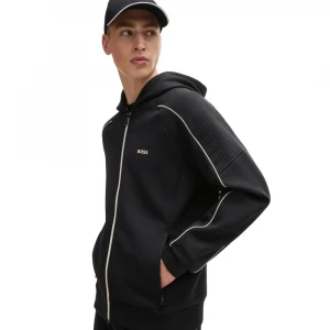 Толстовка Boss Stretch-Cotton Zip-Up Hoodie with Embossed Artwork 2