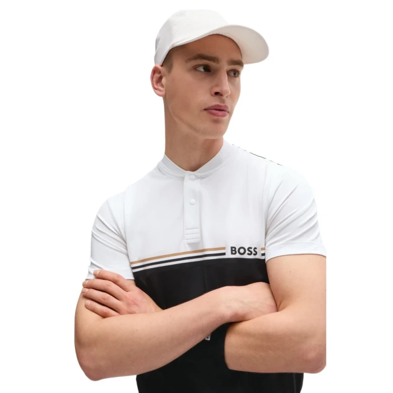 Поло Boss X Matteo Berrettini Slim-Fit Polo Shirt with Bomber Collar 2