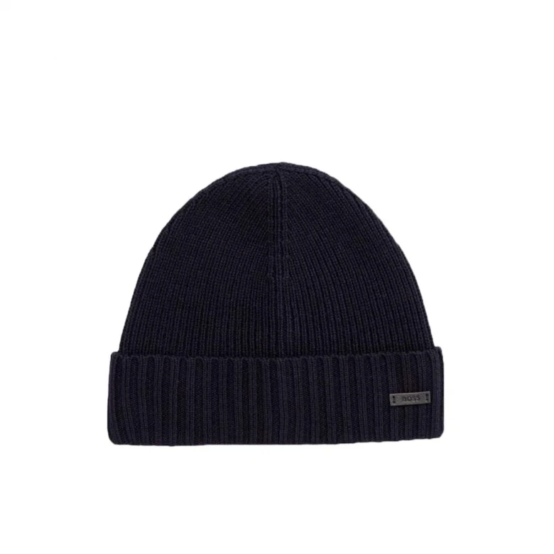 Шапка Boss Men's Dark Blue Woolen Hat