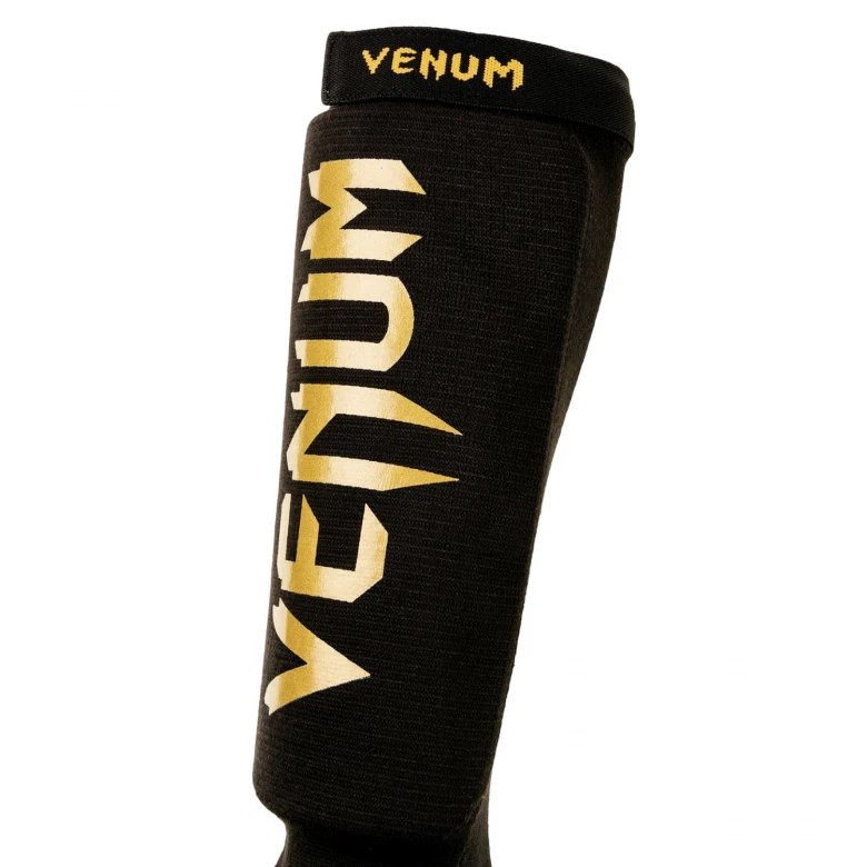 защита venum kontact shin guards - black/gold 3