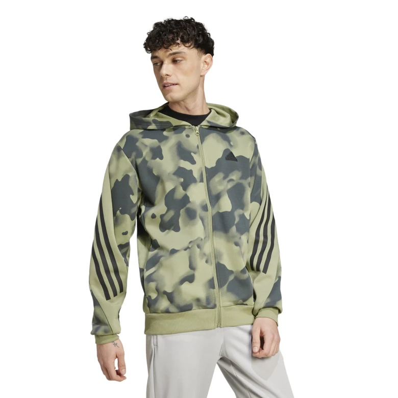 Толстовка Adidas Future Icons 3-Stripes Allover Print Full-Zip Hoodie 1