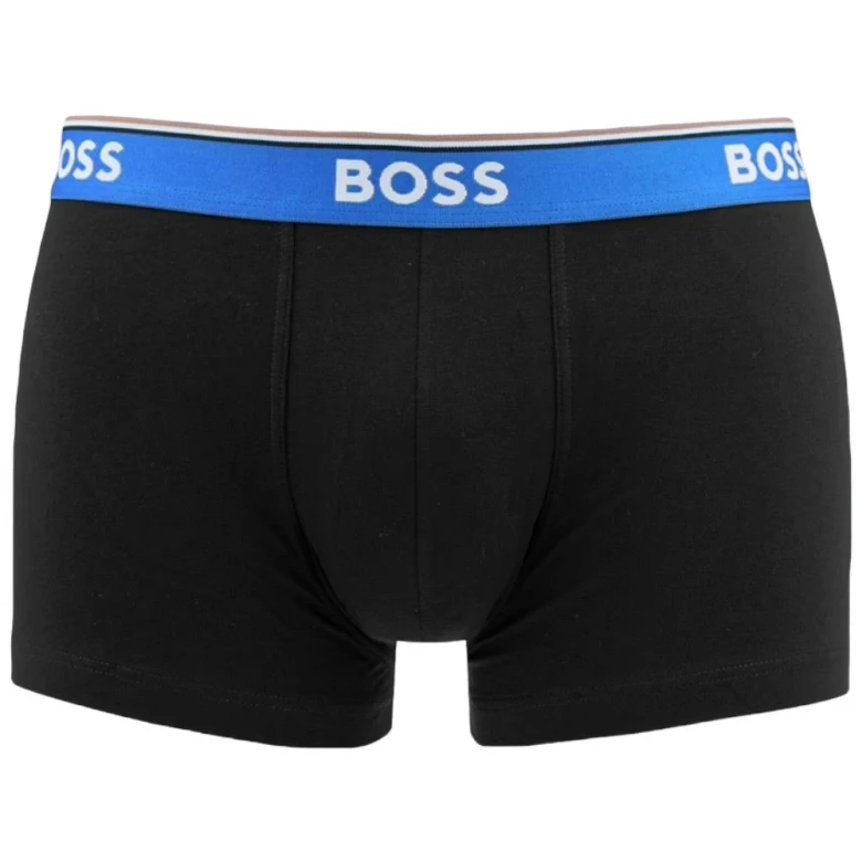 Трусы Boss Three-Pack of Stretch-Cotton Trunks with Logo Waistbands 4