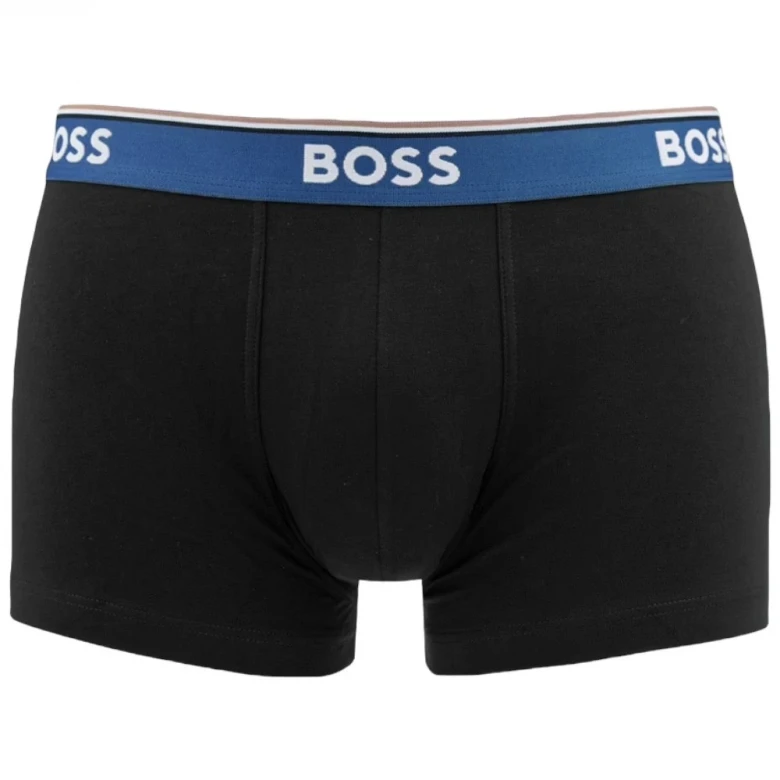 Трусы Boss Three-Pack of Stretch-Cotton Trunks with Logo Waistbands 2