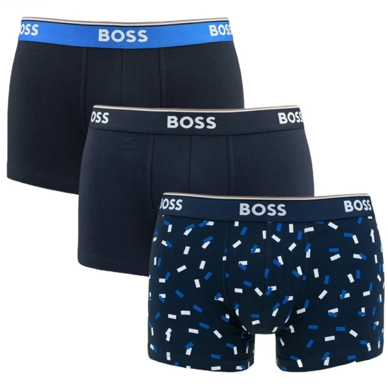 Трусы Boss Three-Pack of Stretch-Cotton Trunks with Logo Waistbands