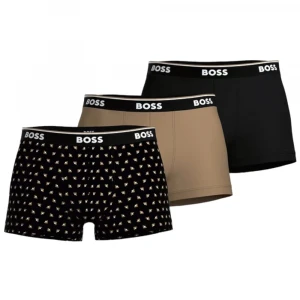 Three-Pack of Stretch-Cotton Trunks with Logo Waistbands