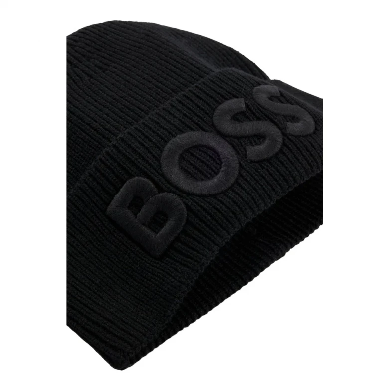 Шапка Boss Wool-blend Beanie With Embroidered Logo 2