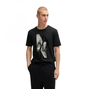 Футболка Boss Interlock-cotton Regular-fit T-shirt With Seasonal Artwork