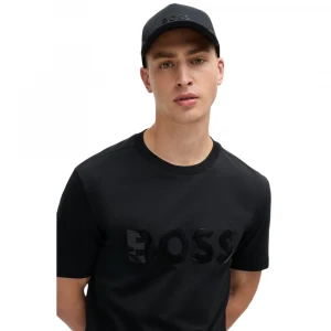 Футболка Boss Cotton-Jersey T-Shirt With Mirror-Effect Logo Print 2