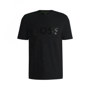 Футболка Boss Cotton-Jersey T-Shirt With Mirror-Effect Logo Print 4