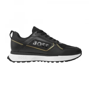 Кроссовки Boss Mixed-Material Trainers With Large Side-Panel Logo