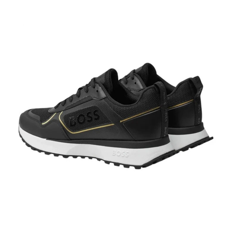 Кроссовки Boss Mixed-Material Trainers With Large Side-Panel Logo 2