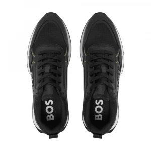 Кроссовки Boss Mixed-Material Trainers With Large Side-Panel Logo 3