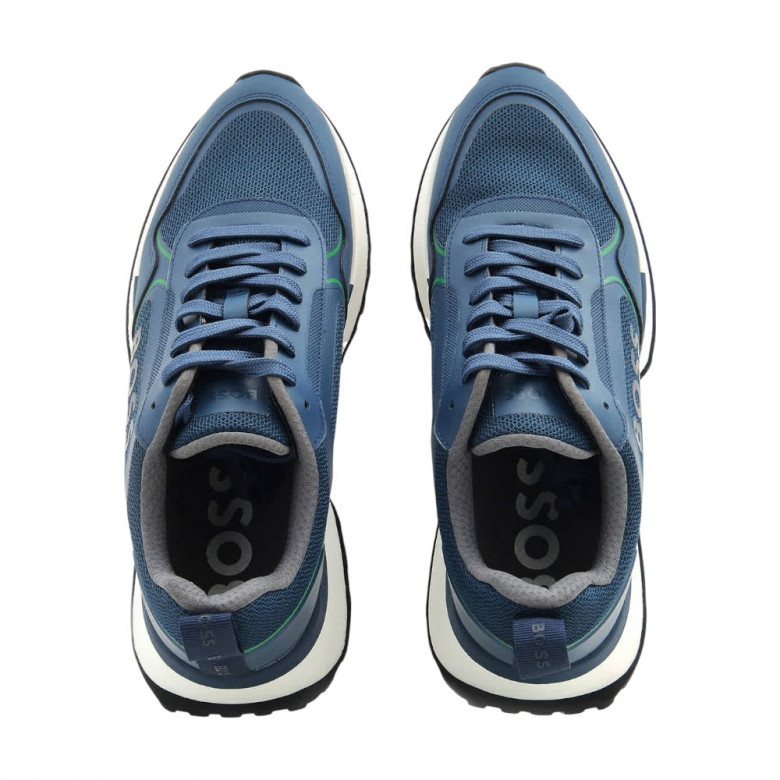 Кроссовки Boss Mixed-Material Trainers With Large Side-Panel Logo 1