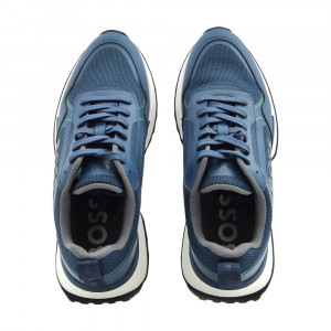 Кроссовки Boss Mixed-Material Trainers With Large Side-Panel Logo 1
