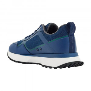 Кроссовки Boss Mixed-Material Trainers With Large Side-Panel Logo 4