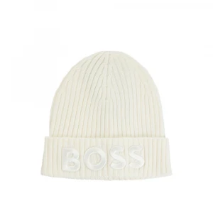 Шапка Boss Virgin-Wool Beanie Hat With Embroidered Logo