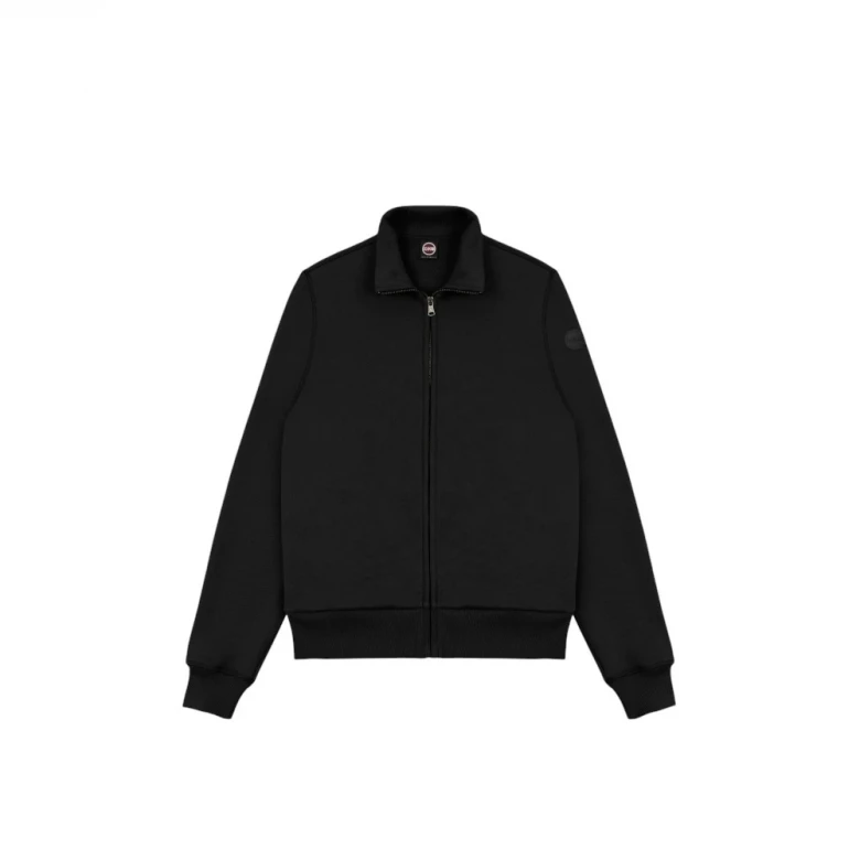 Diagonal-Weave Sweatshirt With Zip