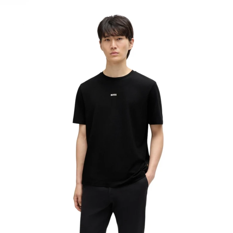 Футболка Boss Relaxed-Fit T-Shirt in Stretch Cotton with Logo Print