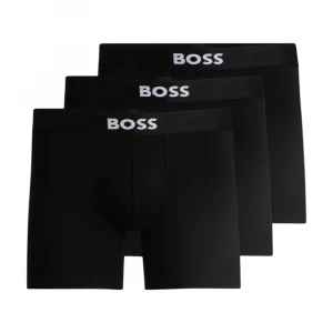 Трусы Boss Three-Pack Of Logo-Waistband Boxer Briefs In Stretch Cotton