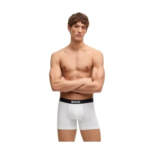Трусы Boss Three-Pack Of Logo-Waistband Boxer Briefs In Stretch Cotton 1