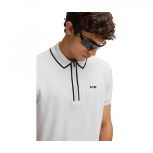 Поло Boss Stretch-Cotton Polo Shirt With Contrast Stripes 2