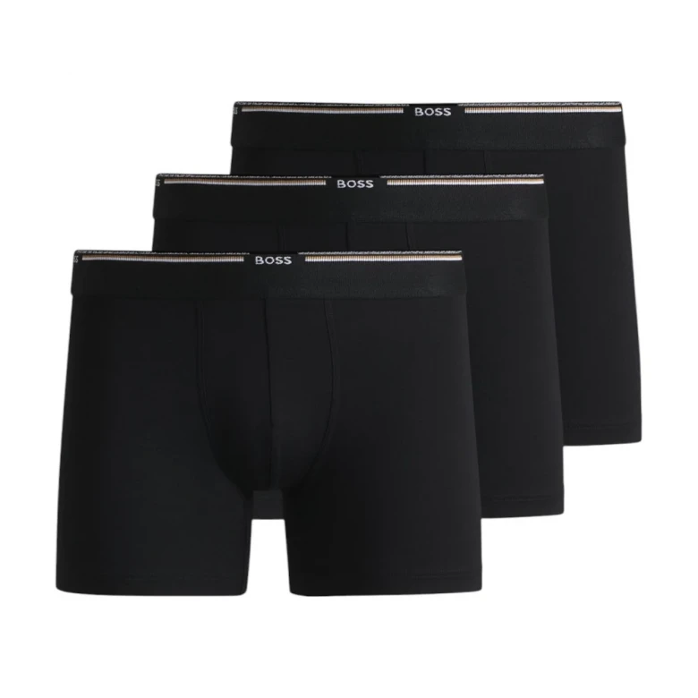 Трусы Boss Three-Pack Of Stretch-Jersey Boxer Briefs With Logos