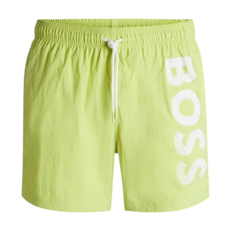 Шорты Boss Contrast-logo Swim Shorts In Quick-drying Fabric 3