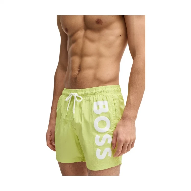 Шорты Boss Contrast-logo Swim Shorts In Quick-drying Fabric 2