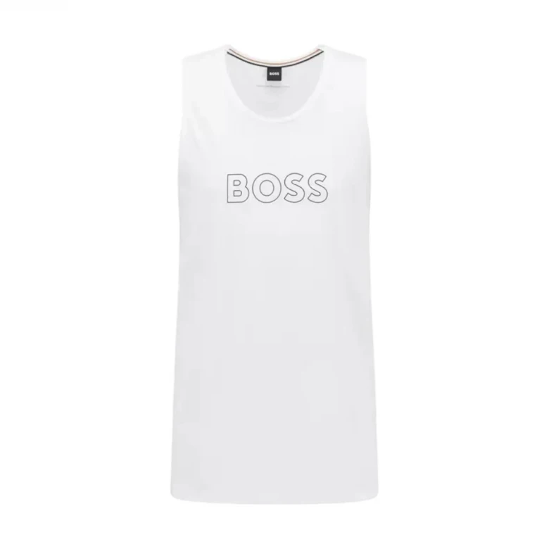 Майка Boss Tank Top In Cotton Jersey With Outline Logo 2