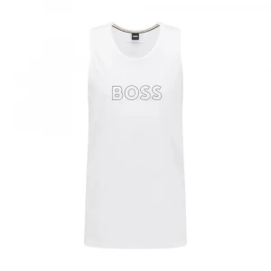 Майка Boss Tank Top In Cotton Jersey With Outline Logo 2