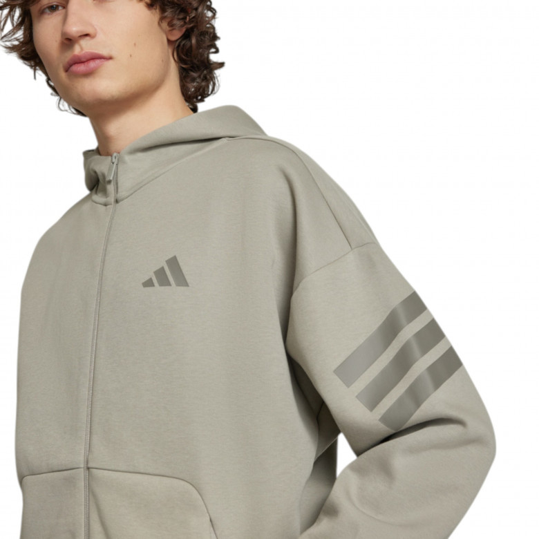 Sudadera Con Gorro Future Icons 3 Franjas Cierre Frontal 2