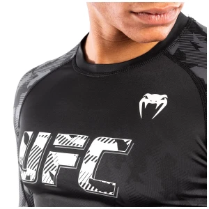 футболка ufc venum authentic fight week men's black performance long sleeve rashguard - black 3