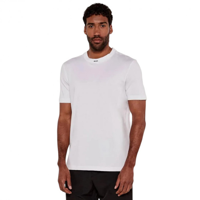 Футболка Boss Stretch-Cotton T-Shirt With Logo Collar