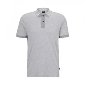 Поло Boss Regular-fit Polo Shirt With Two-tone Micro Pattern 4