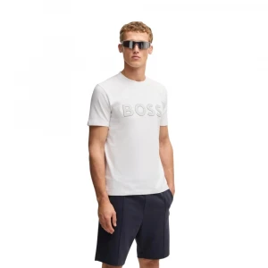 Stretch-Cotton T-Shirt With Large Logo