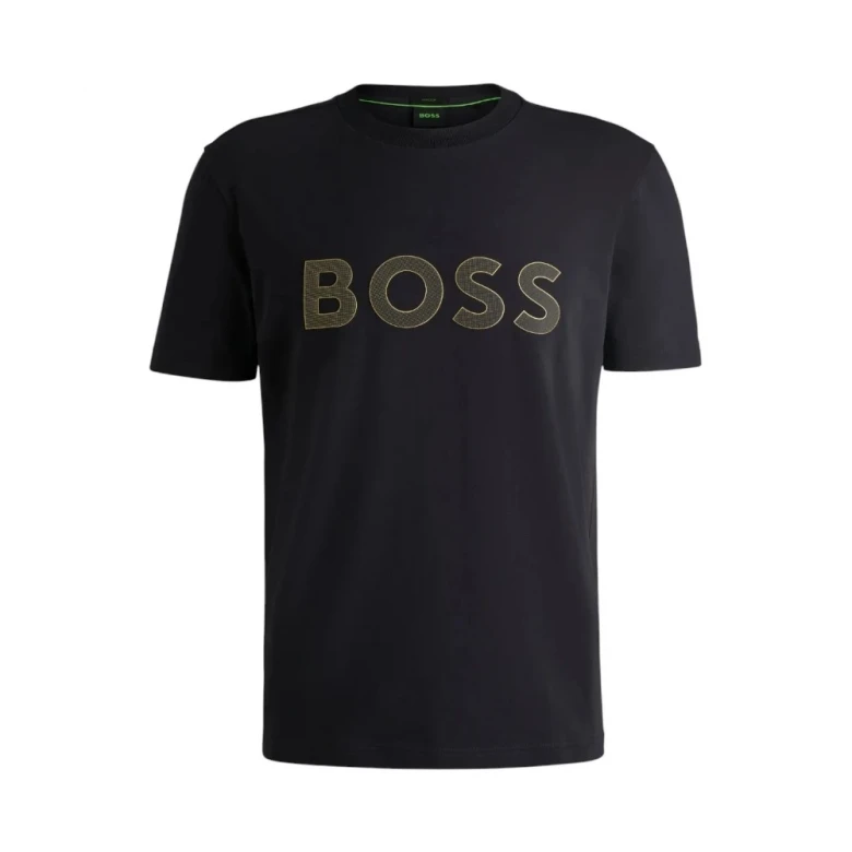 Футболка Boss Stretch-Cotton T-Shirt With Large Logo 4